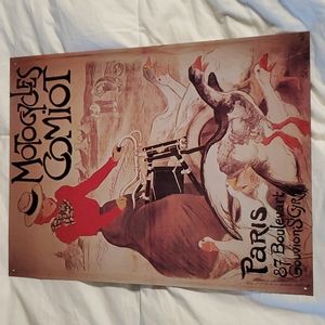 Metal Wall Art Motocycles Comiot Paris France